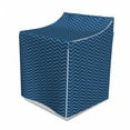 thumbnail image 1 of Navy Blue Washer Cover, Horizontal Zigzags Chevron Pattern in Conrtasting Colors Geometrical, Decorative Accent for Laundromats, 29" x 28" x 40", Pale Blue Dark Blue, by Ambesonne, 1 of 3