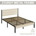 thumbnail image 7 of Queen Bed Frame with Headboard and Footboard, with Under Bed Storage, All-Metal Support System, No Box Spring Needed, Easy Assembly, Beige, 7 of 7