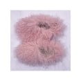 thumbnail image 4 of Ferndule Mens Womens Warm Shoes Fluffy Slipper Socks Plush Lined Booties Slippers Comfort Memory Foam House Shoe Unisex Slip On Lightweight Pink 5-5.5, 4 of 5