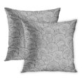 thumbnail image 1 of BOSDECO Doodle Targets in Black and White is Ink Mode on Separate Layer Pattern Woodcut Circle Collage Drawn PillowCase Pillow Cover 20x20 inch Set of 2, 1 of 1
