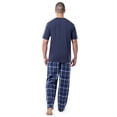 thumbnail image 2 of Fruit of the Loom Men's Crewneck Tee and Fleece Pajama Pants Set, 2-Piece, Sizes S-5XL, 2 of 5