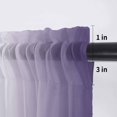 thumbnail image 5 of Purple Grey Valance Curtains for Kitchen/Living Room/Bathroom/Bedroom Window, Rod Pocket Small Topper Half Short Window Curtains Voile Sheer Scarf, Gray Farmhouse Modern Rustic 42"x18", 5 of 8