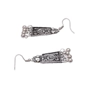 Oxidised Antique Silver Meena Work Handcrafted Jewellery Set