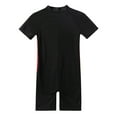 thumbnail image 6 of inhzoy Kids Girls Boys One Piece Zip-Up Swimsuit Jumpsuit Short Sleeve Rash Guard Wetsuit,Sizes 8-16 Black 10-12, 6 of 6