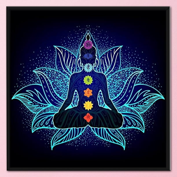 Cuadros Decorativos Bordado completo estampado Lotus Religion DIY 11CT hilo de algodón Kit de punto de cruz Ndcxsfigh Nuevos Originales