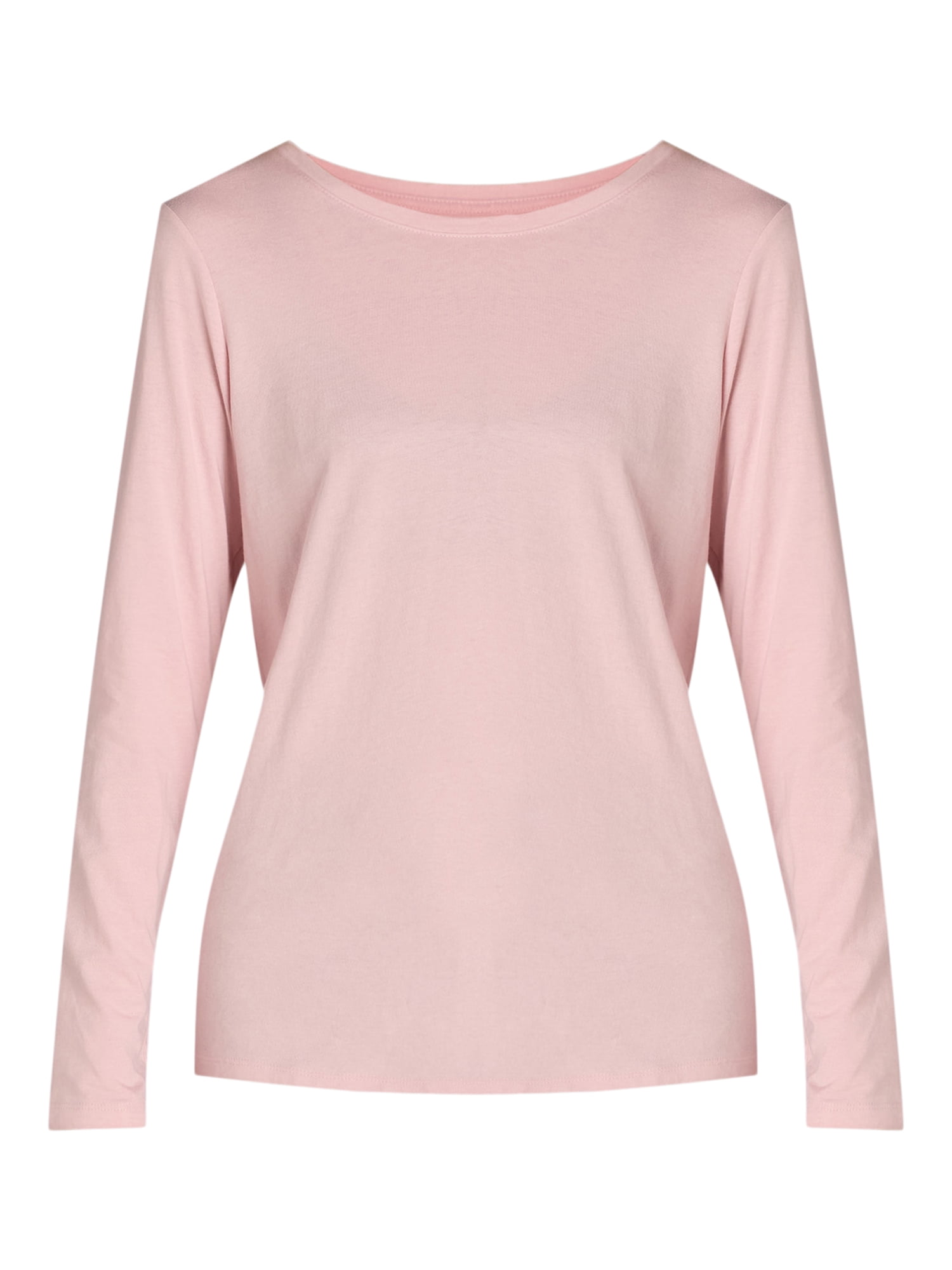 Time and Tru Women's Long Sleeve Core T-Shirt, Sizes XS-XXXL