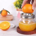 thumbnail image 6 of Hariumiu Juicer Lid 2pcs Juicer Portable Wide Mouth Jar Screw Lid Food Grade Stainless Steel Lemon Orange Fruit Juicing Tool Kitchen Gadgets Screw Lid Juicer, 6 of 8