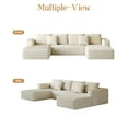 thumbnail image 5 of 134.6" U-Shaped Modular Sectional Sofa,Boneless Couches for Living Room with Ottoman,No Assembly(Beige), 5 of 9
