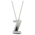 thumbnail image 2 of 0.13 Carat Natural White Diamond Initial "Z" Pendant Necklace In 14K Yellow and White Gold with 18" Gold Cable Chain|Silver Chain, 2 of 5