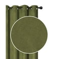 thumbnail image 1 of Faux Panneau Suede Avec 8 Œillets (Vert Mousse) - Set of 2, 1 of 2
