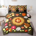 thumbnail image 1 of Erosebridal Happy Caming Bedding Sets King Size, Jungle Flower Comforter Sets with Sheets, Adventure Theme Decor, Reversible 7pcs, 1 of 5