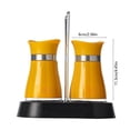 thumbnail image 3 of Iumwxz Glass Seasoning Bottles Set with Stainless Steel Lids 2 Pack Spice Jars Organizer Refillable Kitchen Table Cooking Portable Camping RV Companion Storage Spice Container with Rack 1 Pack Yellow, 3 of 6