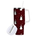 thumbnail image 2 of 40 oz Insulated Stainless Steel Tumbler Double Wall Stainless Steel Tumbler with 2-Way Drinking Cute Penguin Pattern, 2 of 9