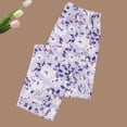 thumbnail image 3 of Felirenzacia Women's Cotton Long Pajama Pants Purple,XXXXL, 3 of 5