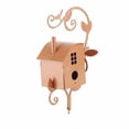 thumbnail image 2 of Casa de Metal para pájaros con poste, arte de Metal, estacas para casa de pájaros, casa de colibrí, casa para pájaros de Metal desgastado, decoración de jardín, 2 of 8