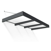 Palram - Canopia Sophia XL 3000 9' x 5' Acrylic Awning - Gray/Mist