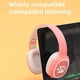 thumbnail image 4 of Auriculares inalámbricos plegables sobre oreja con micrófono, auriculares para computadora, llamadas de voz, interruptor de enchufe de 3,5mm, canci Rosa, 4 of 9