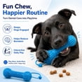 thumbnail image 4 of Dual-Action Canine Dental Prop,Dog Dental Chew Toy for Effortless Brushing,Interactive Treat-Dispensing Squeaky Bone,Pet Oral Care for Small,Medium,and Large Breeds (Blue-1pc), 4 of 9
