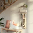thumbnail image 4 of Umbra Estique Entryway Shelf with 10 Hooks White/Natural, 4 of 14