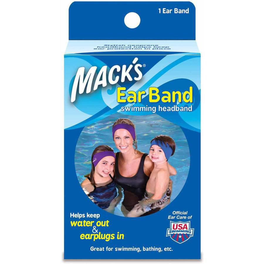 4 Pieces Swimming Headband Swim Cap Ear Protection Bands Waterproof Adjustable Swim Headband Cute Cartoon Head Ear Bands for Kids Adults Space Rocket, Sky, Whale, Dinosaur 
