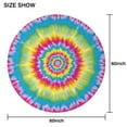 thumbnail image 6 of Colorful Rainbow Tie Dye Spiral Pattern Round Tablecloth 60"x60",Wrinkle Wipeable Table Cloth for Kitchen Dining Room Picnic Patio Party, 6 of 6