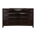 thumbnail image 2 of Benzara BM69432 9 Drawer Wooden Dresser, Cappuccino Brown, 2 of 6