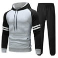 thumbnail image 3 of Solid Track Suits for Men Set Hoodies And Sweatpants Sets 2025 2026 Casual Jogging Gym Sweat Suits Casual Running Jogging Sport Suit Sets (Black, XL), 3 of 3