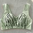 thumbnail image 2 of ManxiVoo Full Bust Front Closure Wireless Bra Large Cup Size Supportive Comfort Fit Seamless Camisole Style Printed Design XL Size Light Green, 2 of 6