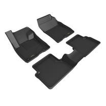 3D MAXpider Custom Fit Kagu Floor Mat (Black) Compatible with Ford Maverick Gasoline 2022-2024 - Full Set