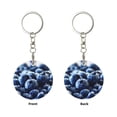 thumbnail image 2 of Naloa Blueberry Print Round Keychain Keychain Key Ring, Key Tag, Key Chain Bulk for Gift Accessories (Round), 2 of 7