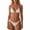 White with Shell-Embellished, variant on Women's Bikini Set, 2-Piece Swimsuit(Ribbed Pearl String Sizes S-XL)
