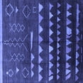 thumbnail image 1 of Ahgly Company Indoor Square Solid Blue Modern Area Rugs, 6' Square, 1 of 4