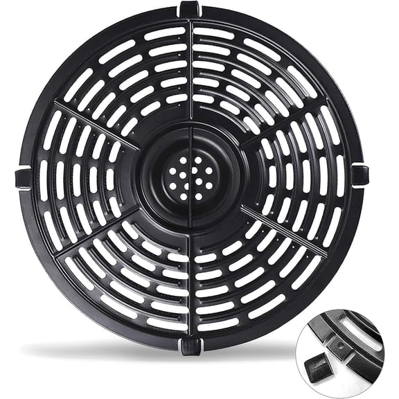 GWY Air Fryer Grill Pan for Power XL 5QT Air fryer, 8.7'' 5QT Round Non-Stick Air Fryer Replacement Tray Rack Parts Accessories Crisper Plate Grill Plate for Ultrean Gourmia Air Fryer, Dishwasher Saf
