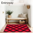 thumbnail image 3 of ODIKA 5'x7' Machine Washable Non-Slip Area Rug, Festive Highland Tartan Buffalo Checkerboard Gingham High Traffic Rug, Red, 621199, 3 of 7