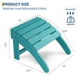 thumbnail image 2 of Repose-pieds Ottoman Adirondack en HDPE Résistant aux Intempéries, Tabouret Repose-Pieds de Patio Extérieur pour Chaise Adirondack – Design à Lattes, Robuste – Lot de 1 / Lot de 2 / Lot de 4 – Gris Foncé / Bleu / Noir, 2 of 13
