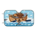 thumbnail image 7 of Haiem Animals on Noah's Ark Car Windshield Sun Shade - Blocks UV Rays Sun Visor Protector, Sunshade to Keep Your Vehicle Cool, Universal Fit SUV Van Sedan-Medium, 7 of 7