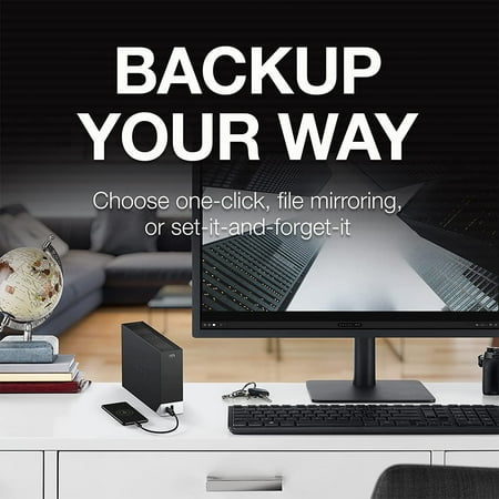 Seagate - One Touch Hub 14TB External USB-C and USB 3.0 Desktop Hard Drive with Rescue Data Recovery Services