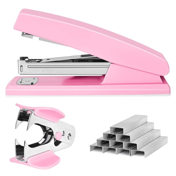 Engrapadora Muxdilu de 25 hojas, rosa, con quitagrapas