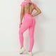 thumbnail image 4 of 2024 Pad Hollow BackTee Crop Tops mujeres de manga corta camisa de Yoga Fitness entrenamiento Top ropa de gimnasio ropa deportiva camisetas para correr, 4 of 5