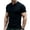 Black, variant on Men's Short Sleeve Knit Golf Shirt Johnny Collar Business Casual Athletic Fit Ribbed Textured Work to Weekend Tops