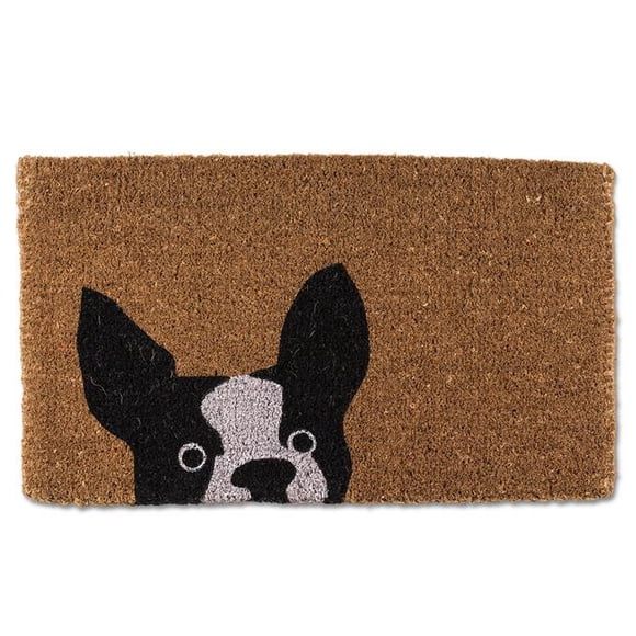 18 x 30 in. Peeking Dog Doormat, Natural