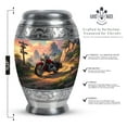 thumbnail image 2 of Bike Urn, Decorative Funeral Keepsake for Ashes, Aluminum Urns Memorial Ashes Adult/Male/Female - Motorcycle Urn for Memorial Tribute - 3inch 4pcs Small & 10inch 1pcs Large Size Combo- Pack of 5, 2 of 2