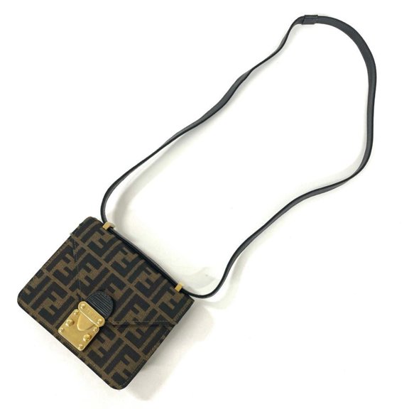 Pre-Owned Fendi Zucca Mini Shoulder Bag, Canvas, Brown