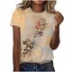 thumbnail image 1 of Tops de Ajuste Suelto para las Mujeres Sudadera de Manga Corta, Camiseta Casual Impresa para el Uso Diario de Primavera Y Otoño, 1 of 5