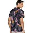 thumbnail image 2 of Stylore Hawaiian Shirts for Men Relaxed-Fit Pineapple Tropical Black Pink 5XL, 2 of 6