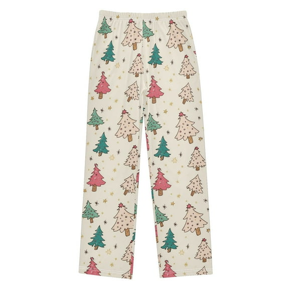 joogoo Christmas Cute Trees Pajama Pants Pj Bottoms Sleepwear Lounge L