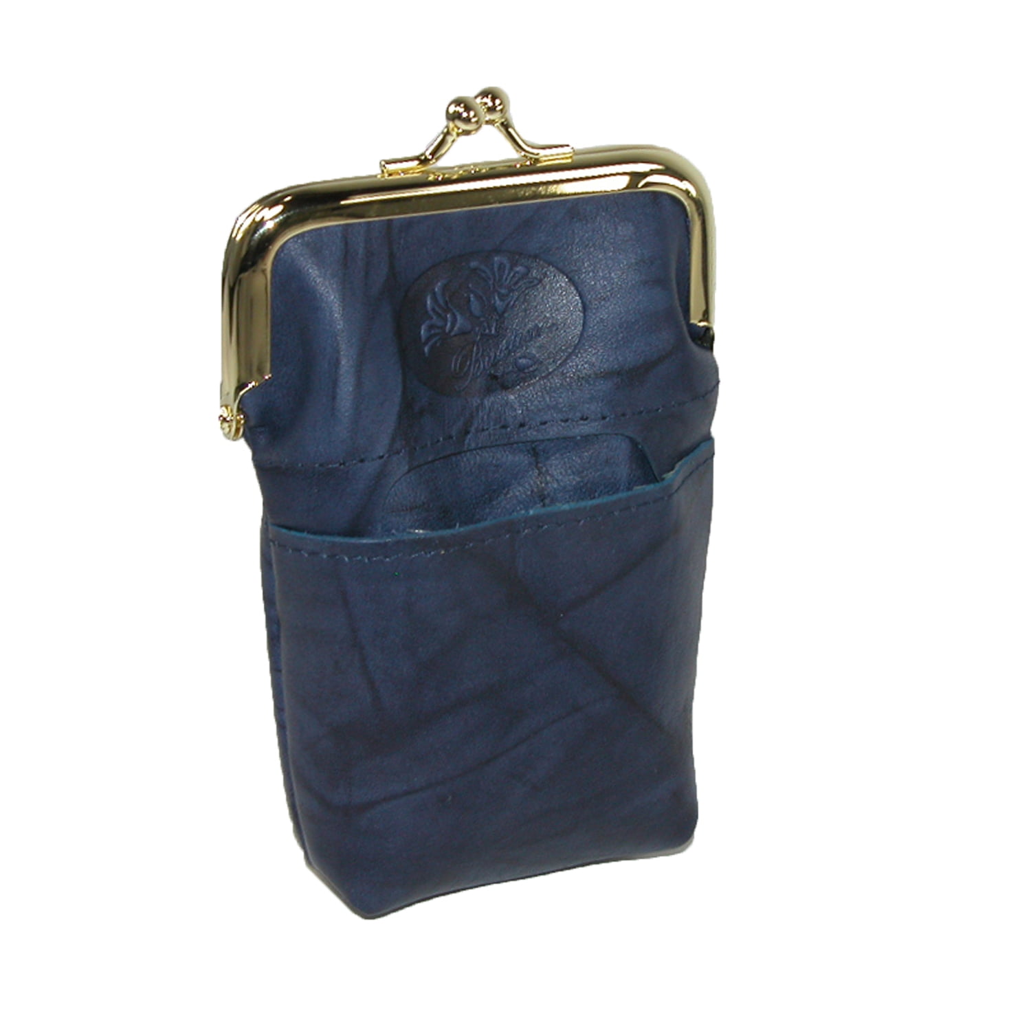 Women's Leather Framed Cigarette Case Wallet with Floral Emboss