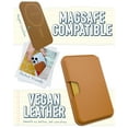 thumbnail image 6 of Smartish Wallet for MagSafe iPhones - Side Hustle - Vegan Leather Slim Detachable Magnetic Card Holder for Apple iPhone 14/13/12 Models - Teddy Bear Brown, 6 of 6