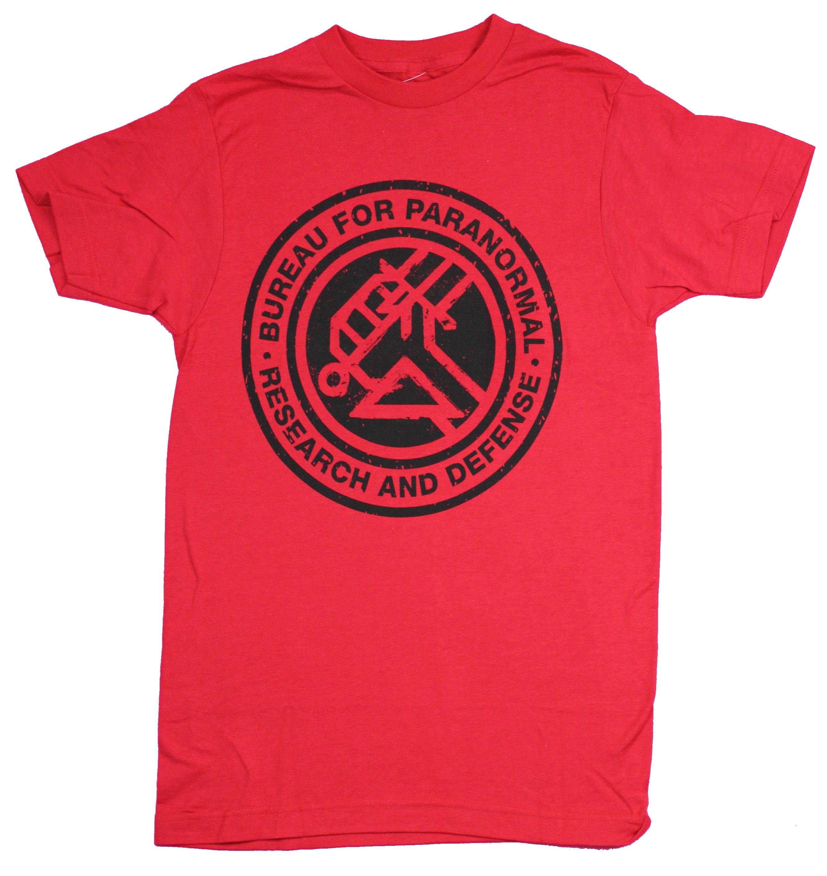 Hellboy II Movie Bureau for Paranormal BPRD Logo Juniors V-Neck Tee Shirt 