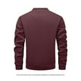 thumbnail image 3 of WTOBBY Men's Lightweight Windbreaker Jacket, Casual Stylish Zip Up Hooded Coat with Pockets, Breathable Outdoor Sports Wear for Spring and Fall,Wine 2XL, 3 of 4